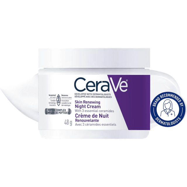 CeraVe Skin Renewing Night Peptides Cream, 52 g
