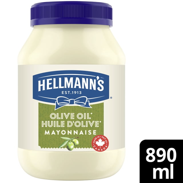 Hellmann's Olive Oil Jar Mayonnaise, 890 g