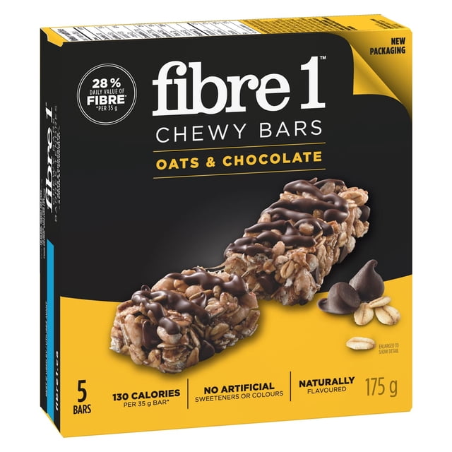 Fibre 1 Oats & Chocolate Chewy Bars, 175 g, 5 Count