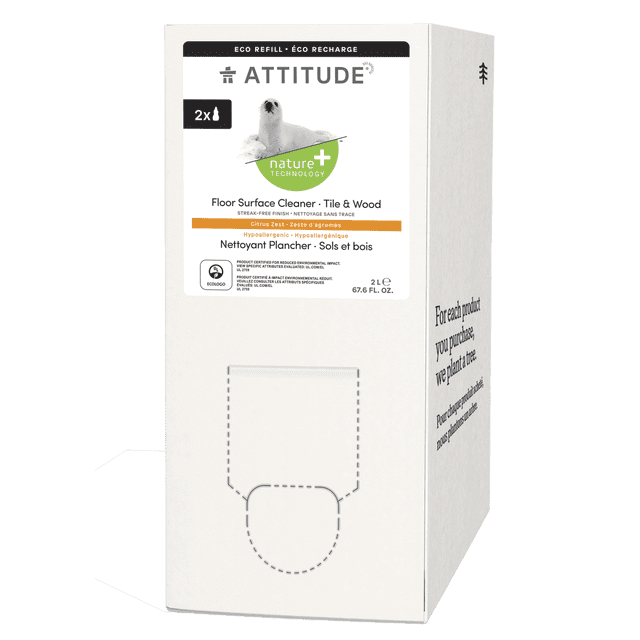 Attitude Citrus Tiles & Wood Floor Value Size Cleaner, 2000 g