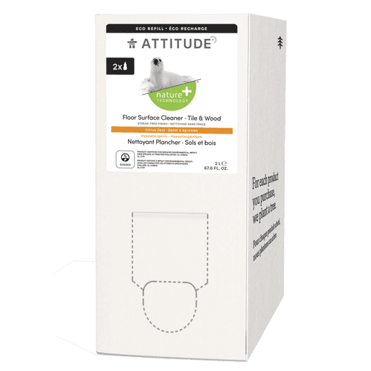 Attitude Citrus Tiles & Wood Floor Value Size Cleaner, 2000 g