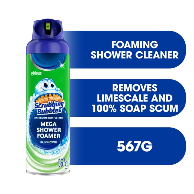 Scrubbing Bubbles Mega Shower Foamer Aerosol Rainshower Cleaner, 567 g