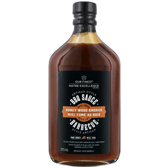 Our Finest Artisan Style Honey Wood Smoked BBQ Sauce, 375 g