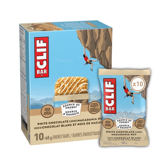 CLIF BAR White Chocolate Macadamia Nut Energy Bars, 680 g, 10 Count