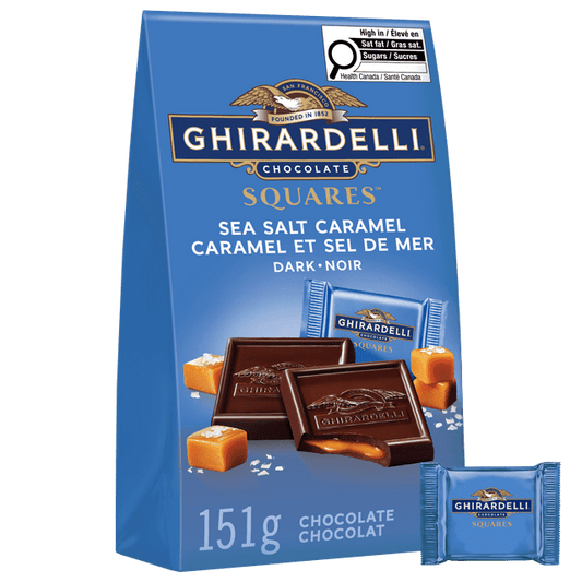 GHIRARDELLI Sea Salt And Caramel Dark Chocolate Squares 151g Bag