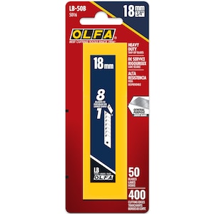 Olfa 18mm Snap-Off Replacement Blades, 50 pack