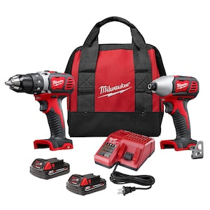 Milwaukee Tool M18 18V Li-Ion Cordless Drill Driver/Impact Driver Combo K