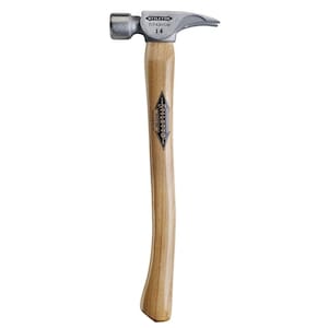 Stiletto 14 oz. Titanium Milled Face Hammer with 18 in. Curved Hick