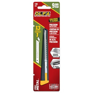 Olfa 9mm Snap-Off Utility Knife Metal Handle