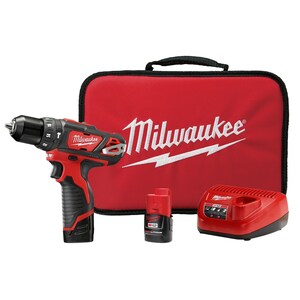 Milwaukee Tool M12 12V Lithium-Ion Cordless 3/8 -Inch Hammer Drill/Driver