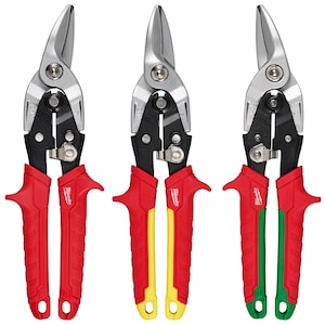 Milwaukee Tool Left, Right, and Straight Aviation Snips (3-Pack)