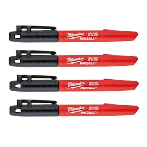 Milwaukee Tool INKZALL Black Fine Point Jobsite Permanent Marker (4-Pack)