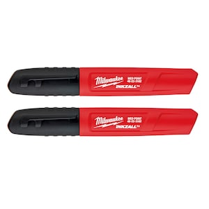 Milwaukee Tool INKZALL Black Medium Point Jobsite Permanent Marker (2-Pac