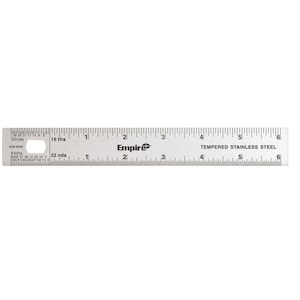 Empire 6 in. Stainlss Steel Stiff Ruler