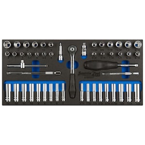 Seattle Tool 50-Piece 1/4-inch Socket and Driver Set - Metric and SAE