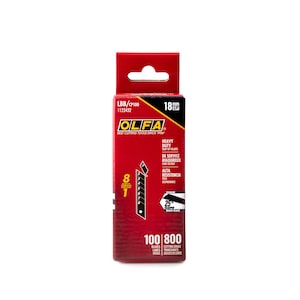 Olfa 18mm Snap-Off Ultra-Sharp Black Blades, 100 pack