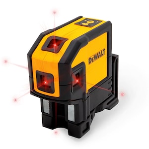 DEWALT 165 ft. Red Self-Leveling 5-Spot & Horizontal Line Laser L