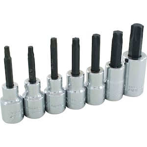 GRAY TOOLS 7-Piece Socket Set Torx Head 1/2 Inch Drive