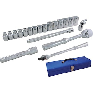 GRAY TOOLS Socket & Attachments Set 20-Piece 1/2 Inch Drive 6 Point S