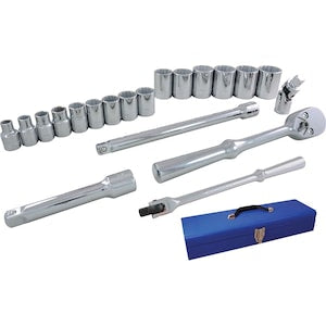 GRAY TOOLS Socket & Attachments Set 20-Piece 1/2 Inch Drive 12 Point