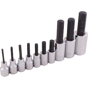 GRAY TOOLS 10-Piece Socket Set Hex Head 3/8 Inch Drive And 1/2 Inch D