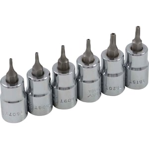 GRAY TOOLS 6-Piece Socket Set Torx Head 3/8 Inch Drive Tamper Resista