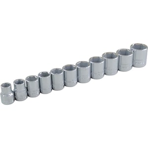 GRAY TOOLS 11-Piece Socket Set 3/8 Inch Drive 6 Point Standard Metric