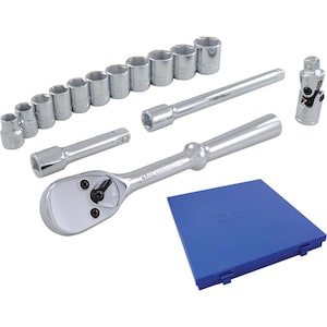GRAY TOOLS Socket & Attachments 15-Piece Set 3/8 Inch Drive 6 Point S