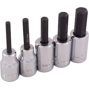 GRAY TOOLS 5-Piece Socket Set Hex Head 3/8 Inch Drive Standard Metric