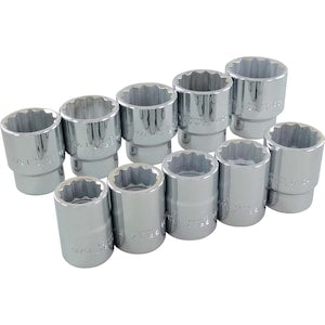 GRAY TOOLS Socket Set 10-Piece 3/4 Inch Drive 12 Point Standard Sae