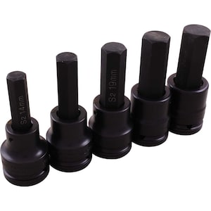 GRAY TOOLS 5-Piece Socket Set Impact Hex Head 3/4 Inch Drive Standard