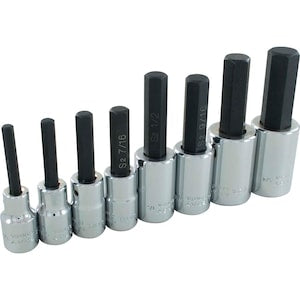 GRAY TOOLS 8-Piece Socket Set Hex Head 1/2 Inch Drive Standard Sae