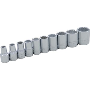 GRAY TOOLS 10-Piece Socket Set 1/4 Inch Drive 12 Point Standard Sae