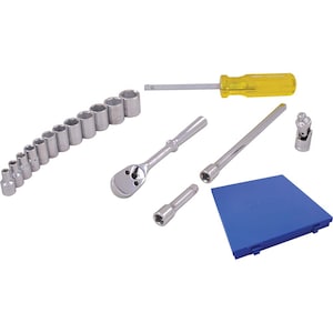 GRAY TOOLS Socket & Attachments 17-Piece Set 1/4 Inch Drive 6 Point S