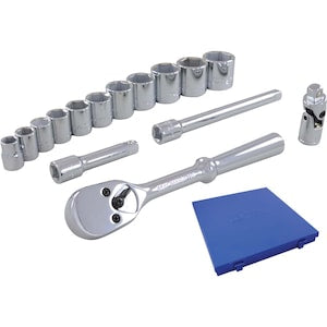 GRAY TOOLS Socket & Attachments 15-Piece Set 3/8 Inch Drive 6 Point S