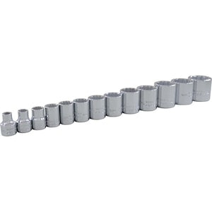 GRAY TOOLS 13-Piece Socket Set 3/8 Inch Drive 12 Point Standard Sae