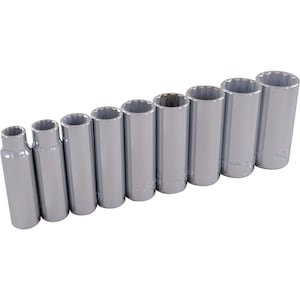 GRAY TOOLS 9-Piece Socket Set 3/8 Inch Drive 12 Point Deep Sae
