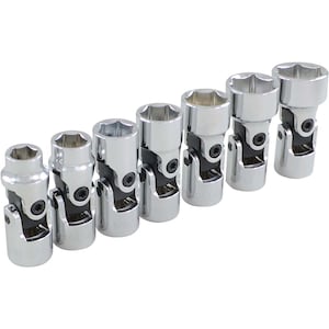 GRAY TOOLS 7-Piece Socket Set Universal Joint 3/8 Inch Drive 6 Point