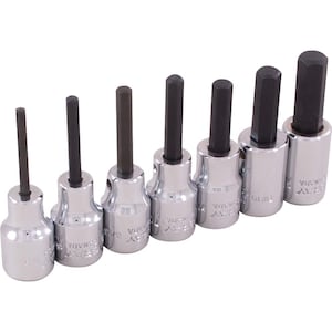 GRAY TOOLS 7-Piece Socket Set Hex Head 3/8 Inch Drive Standard Sae
