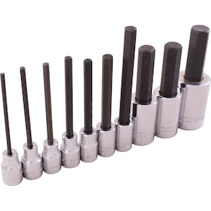 GRAY TOOLS 10-Piece Socket Set Hex Head 3/8 Inch Drive And 1/2 Inch D