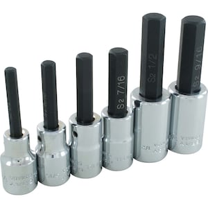 GRAY TOOLS 6-Piece Socket Set Hex Head 1/2 Inch Drive Standard Sae