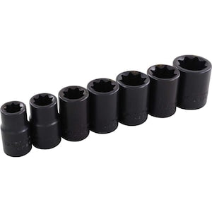 GRAY TOOLS 7-Piece Impact Socket Set 1/2 Inch Drive 8 Point Standard