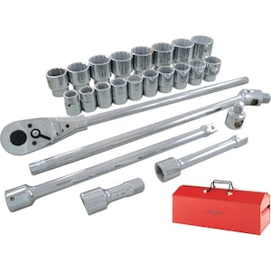 GRAY TOOLS Socket & Attachments Set 26-Piece 3/4 Inch Drive 12 Point
