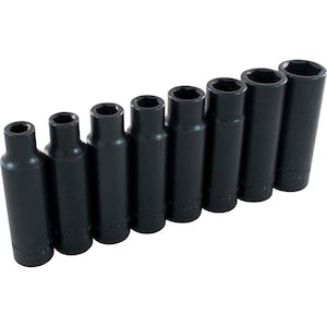 GRAY TOOLS 8-Piece Socket Set Impact 1/2 Inch Drive 6 Point Deep Metr