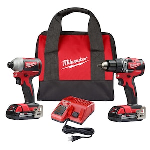 Milwaukee Tool M18 18V Brushless Cordless Compact Hammer Drill Impact Dri