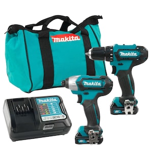 MAKITA 12Vmax CXT Cordless Drill-Driver & Impact Driver Kit w/2 B