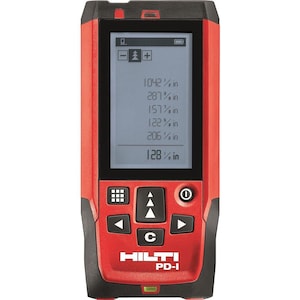 Hilti 656 ft. PD-E Laser Range Meter with (2) AAA Batteries, Han
