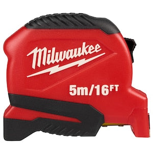 Milwaukee Tool 5 m/16 ft. Compact Tape Measure with 12 ft. Reach