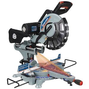 King Canada 12-inch Sliding Dual Compound Miter Saw with Twin Laser Gu