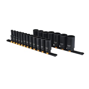 DEWALT 1/2-inch Drive SAE Deep Impact Socket Set (19-Piece)